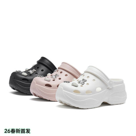热风厚底洞洞鞋女鞋2026年夏季新款户外包头拖鞋休闲沙滩凉拖凉鞋