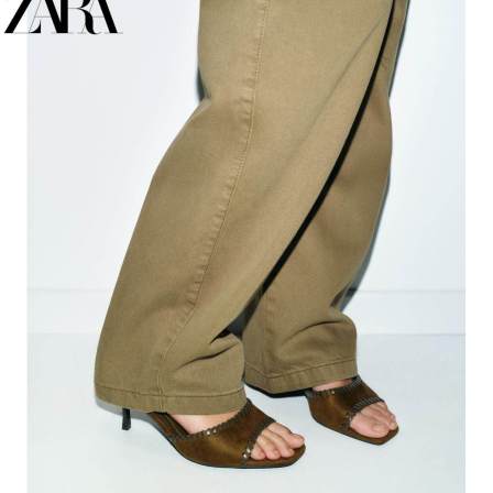 ZARA2026春夏新品 女鞋 缉线装饰方头高跟凉鞋穆勒鞋 2306710 700