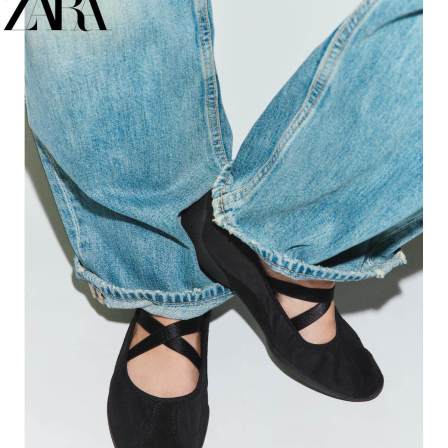 ZARA2026春夏新品 女鞋 弹力带运动款时尚芭蕾舞蹈鞋 5200710 800