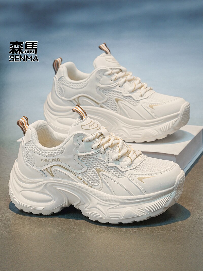 森马女鞋2026新款春季休闲运动鞋配阔腿裤厚底增高显脚小老爹鞋子主图