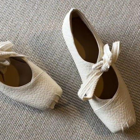 羊皮版~法式真皮方头复古芭蕾鞋女学院风文艺百搭内增高玛丽珍鞋