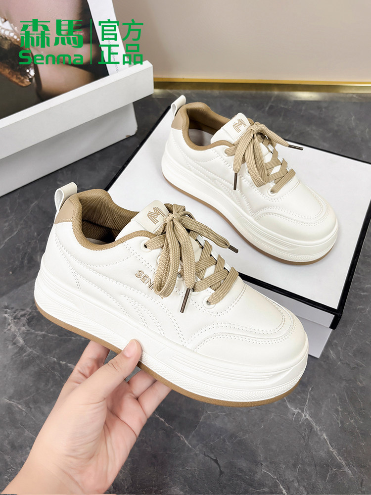 森马厚底小白鞋2026新款春季休闲运动鞋女款爆款百搭增高板鞋子女主图