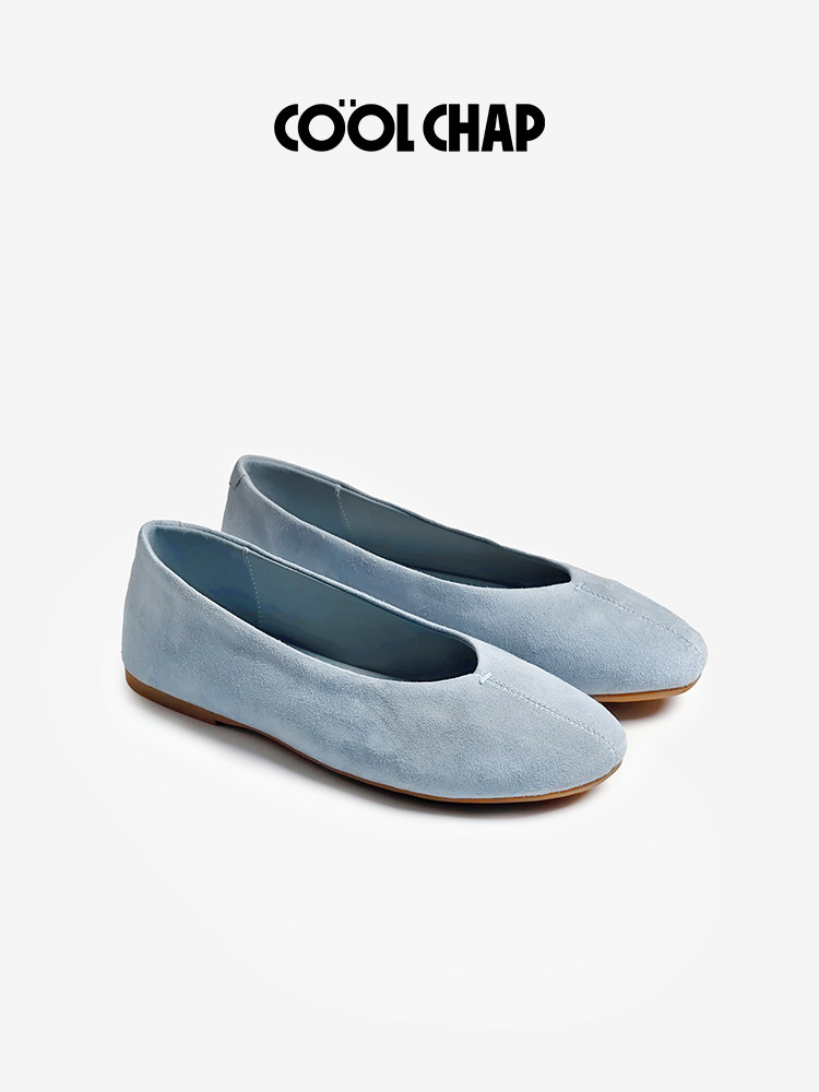 COOLCHAP2026新款圆舞芭蕾鞋玛丽珍浅口单鞋复古平底羊皮女鞋主图