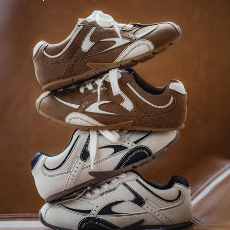 马登极速薄底赛车鞋棕咖色经典复古平底德训鞋休闲阿甘鞋子男款春