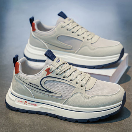 欧洲站男鞋2026春季新款潮牌高级感运动跑步休闲透气增高老爹潮鞋