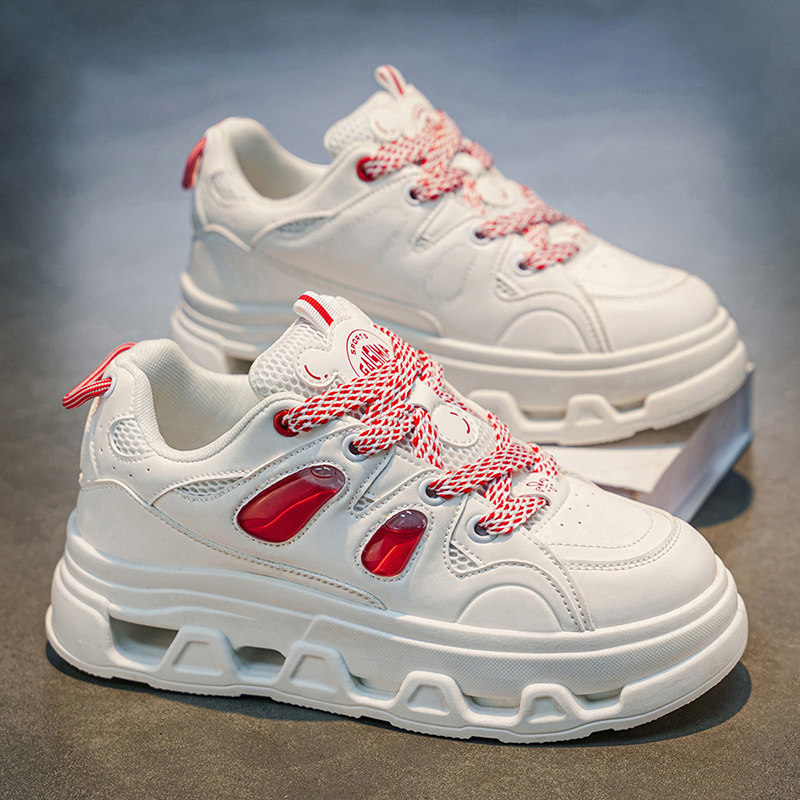 欧洲站男鞋2026春季新款青少年运动休闲百搭板鞋厚底内增高小白鞋主图