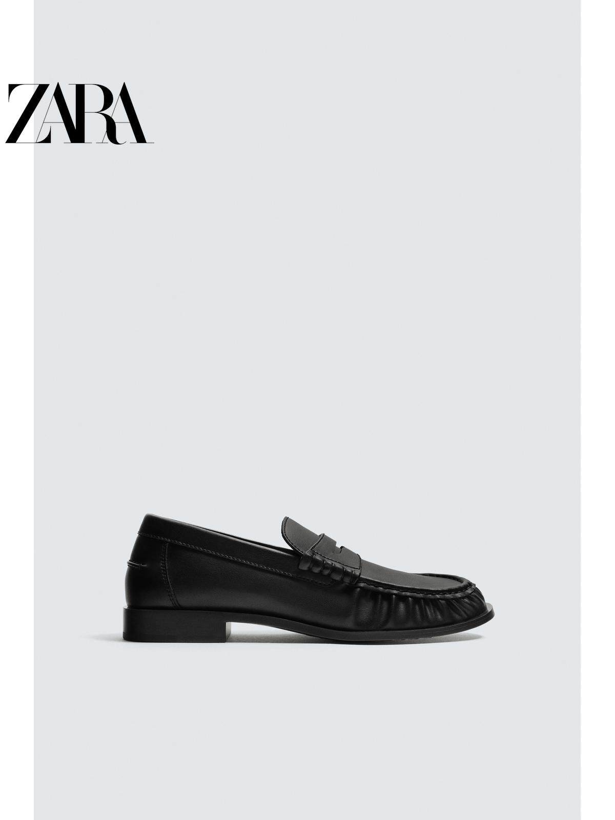 ZARA2026春夏新品 男鞋 简约正装口袋盖船鞋乐福鞋 2629720 800主图