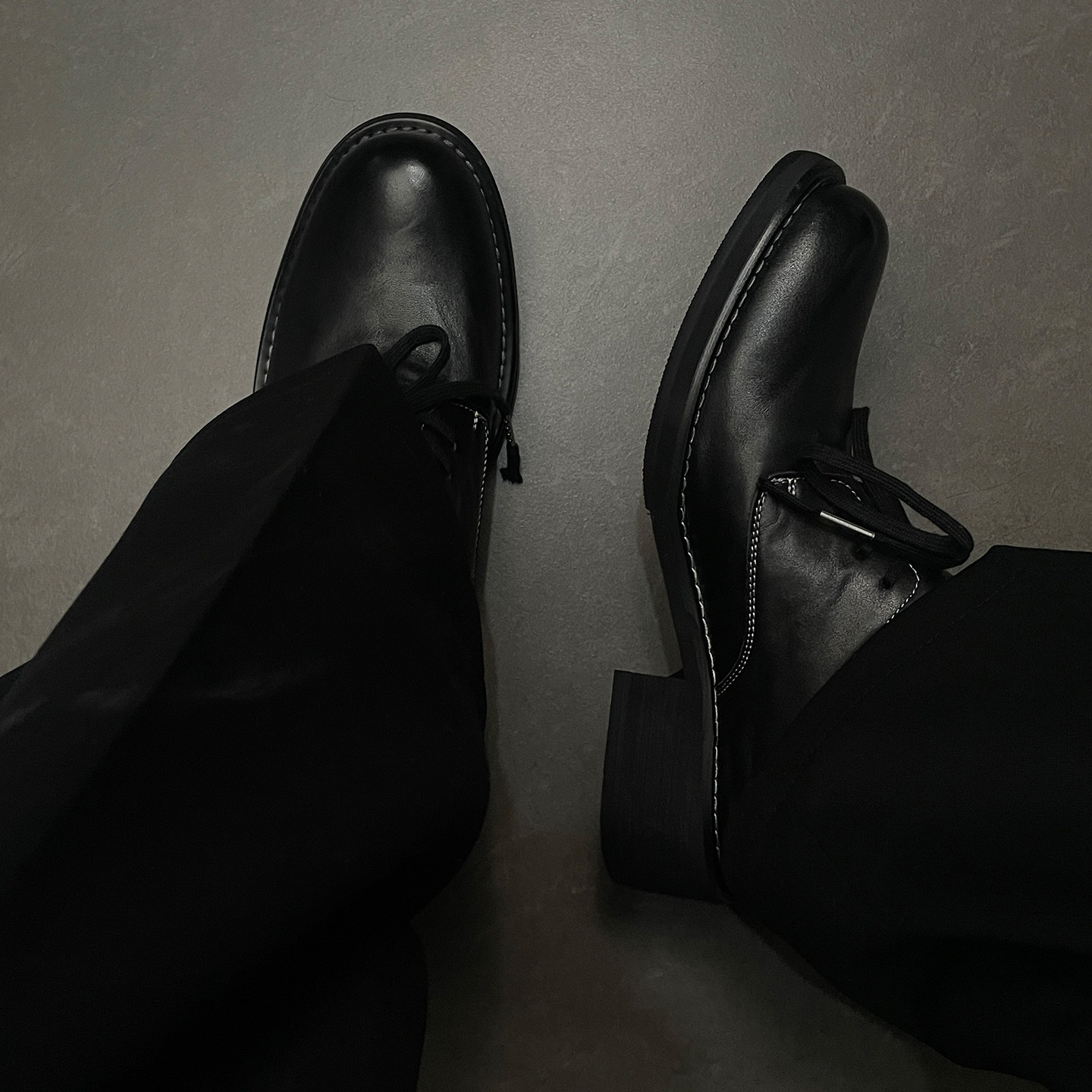 cleanfit翘头巫师靴高跟德比鞋男雅痞系暗黑极简厚底增高尖头皮鞋主图