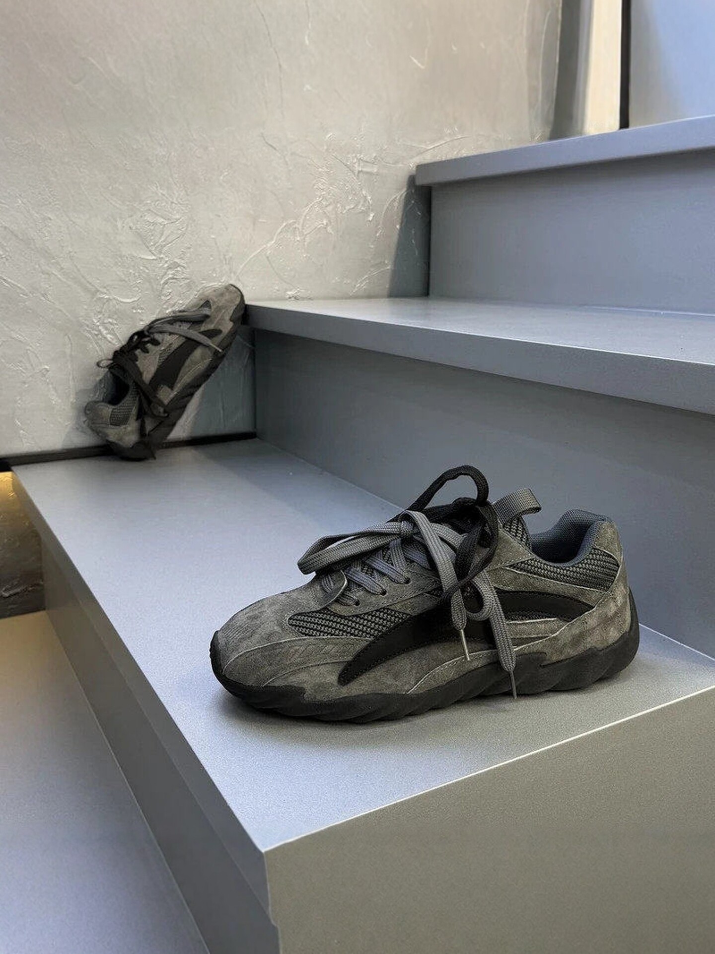 德训鞋男春季2026新款透气防臭做旧阿甘运动鞋软底休闲跑步赛车鞋主图