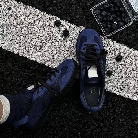 美式经典海军蓝德训鞋男款情侣春季新款时尚厚底增高运动休闲板鞋