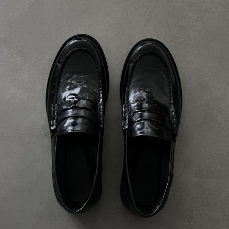 cleanfit褶皱真皮水洗复古乐福鞋男士高级感薄底舒适通勤休闲皮鞋