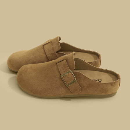 人本半拖勃肯鞋男2026春季新款不累脚百搭通勤ins耐磨经典懒人鞋