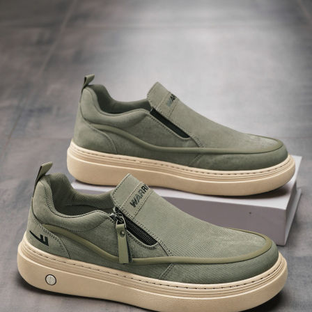 回力男鞋帆布鞋2026新款春季休闲鞋男厚底老北京豆豆鞋一脚蹬布鞋