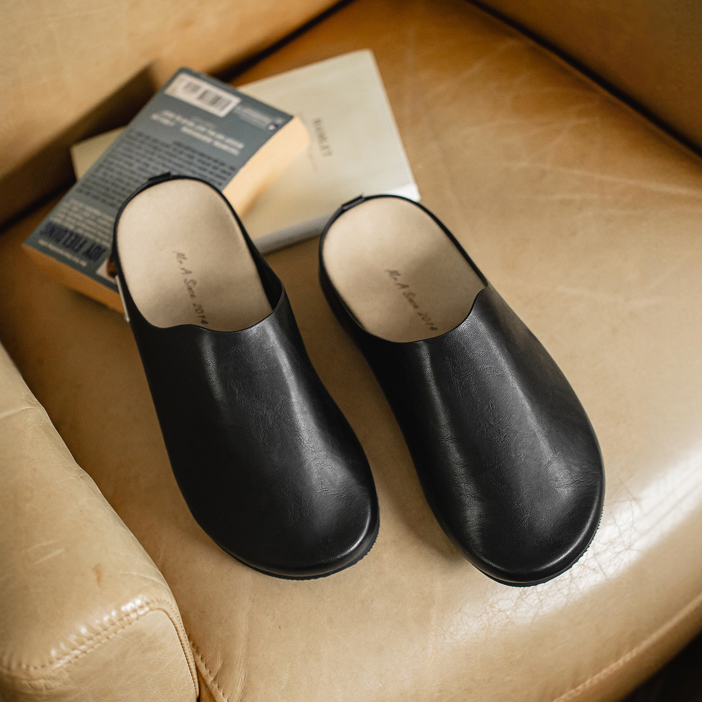 MRA勃肯穆勒拖鞋男2026新款高级感办公室外穿包头一脚蹬懒人半拖主图