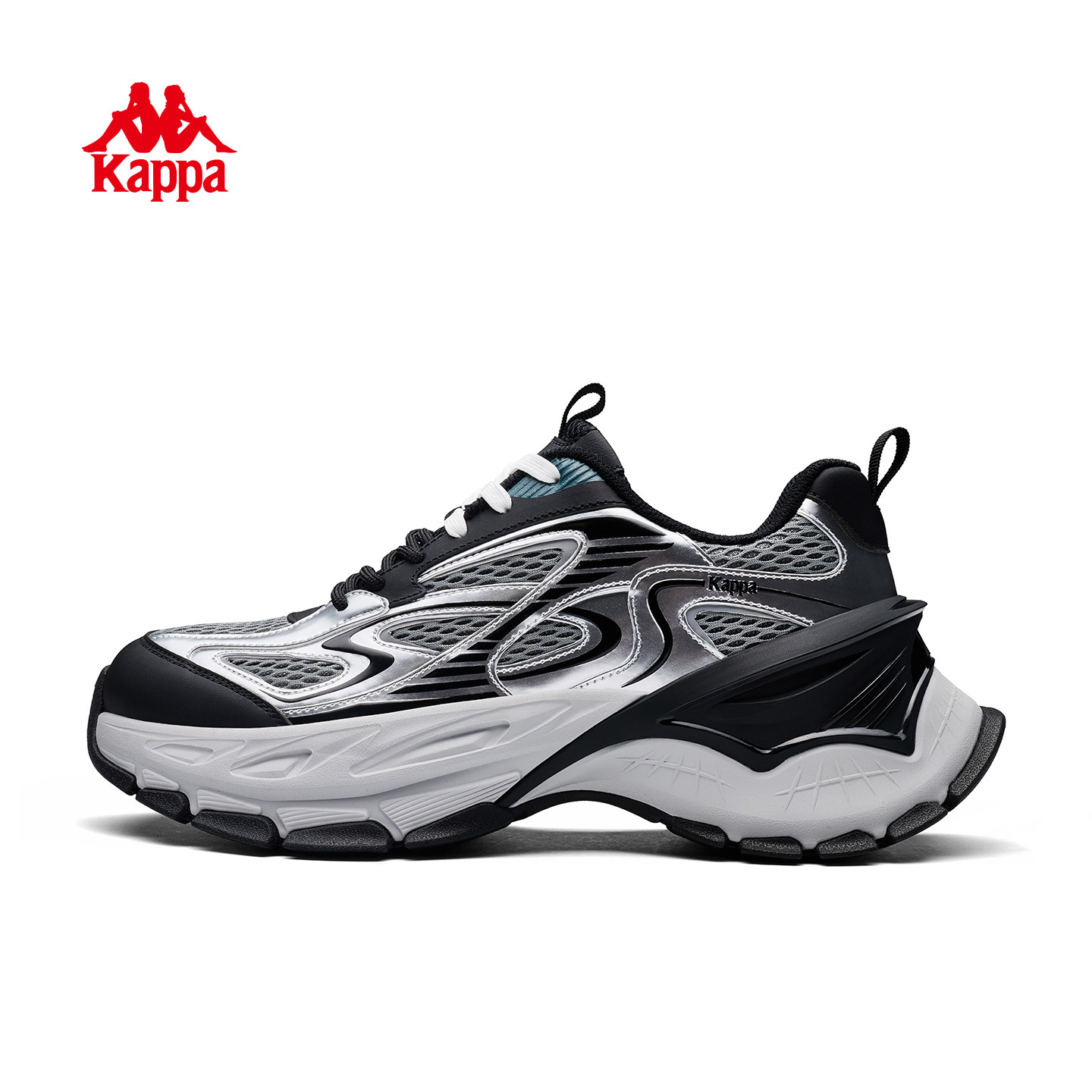 Kappa男鞋机甲风老爹鞋2026春季新款软底运动鞋潮牌高级感休闲鞋主图