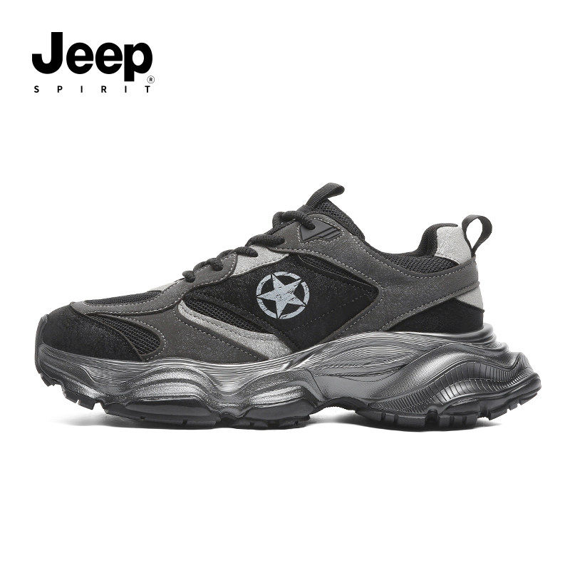 jeepspirit吉普男鞋增高老爹鞋男2026春季男款潮流男士休闲运动鞋主图