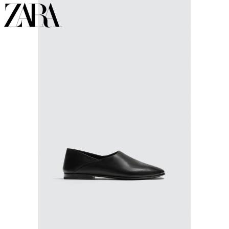ZARA2026春夏新品 男鞋 黑色简约皮革船鞋薄底乐福鞋 2601720 800