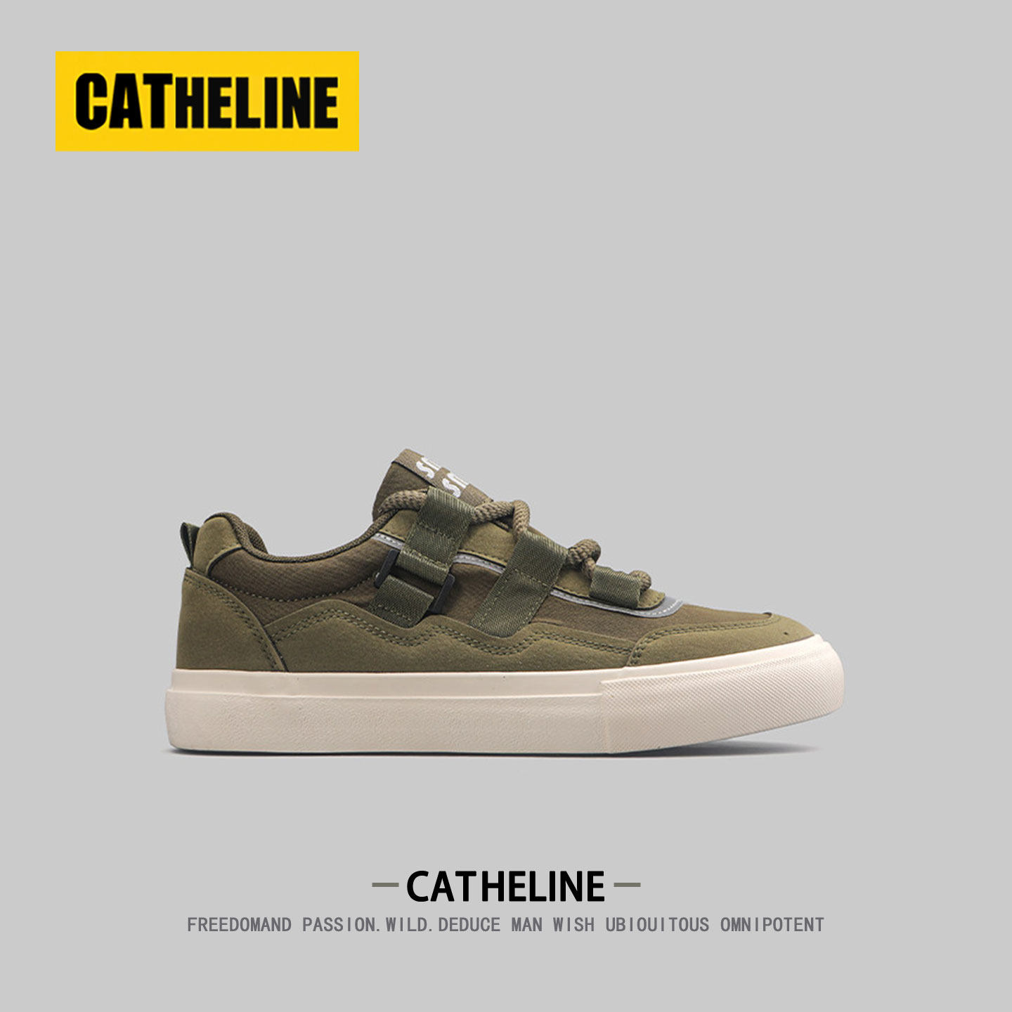 [人气推荐]美国CAT.HELINE帆布鞋男款春季复古低帮潮流运动板鞋子主图