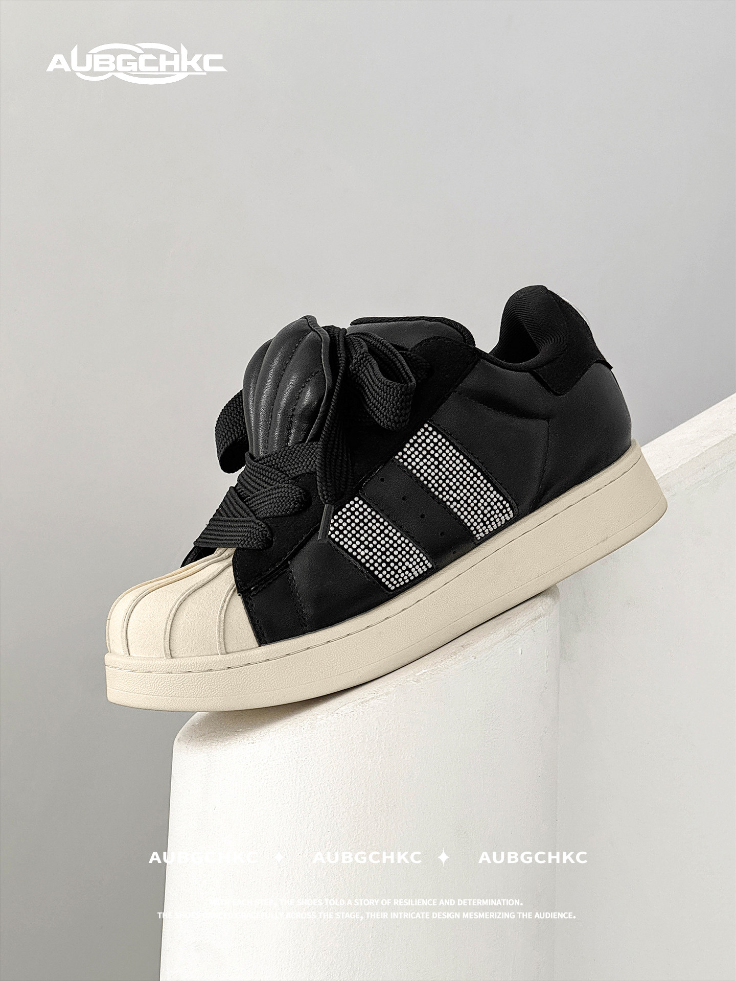 AUBGCHKC联名款贝壳头面包鞋男女厚底增高6CM板鞋运动休闲德训鞋主图