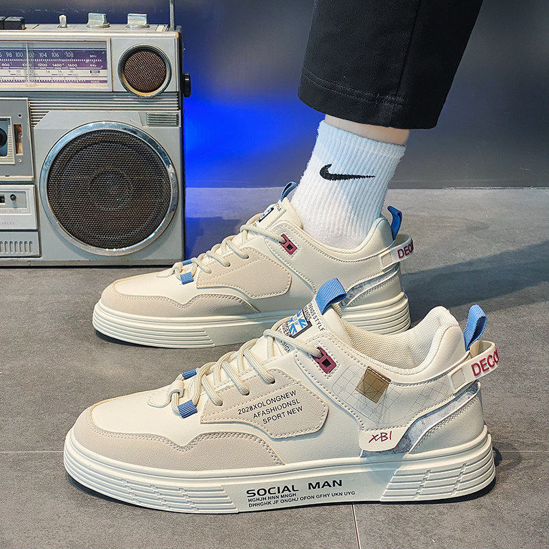 男鞋2026新款春季爆款男生休闲板鞋防滑耐磨增高软底运动小白潮鞋主图