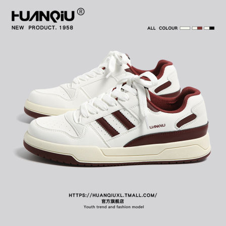 环球厚底板鞋男款2026春季新款时尚软底运动鞋小众设计拼色休闲鞋