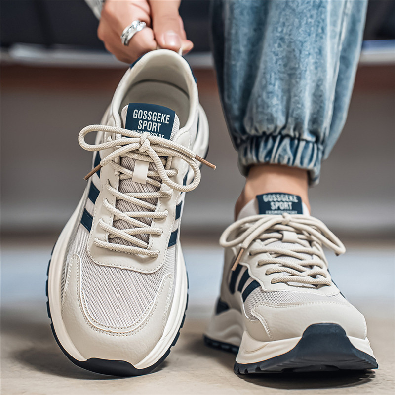 男鞋春季2026新款运动鞋跑步透气网面潮流男款宽脚超火阿甘老爹鞋主图