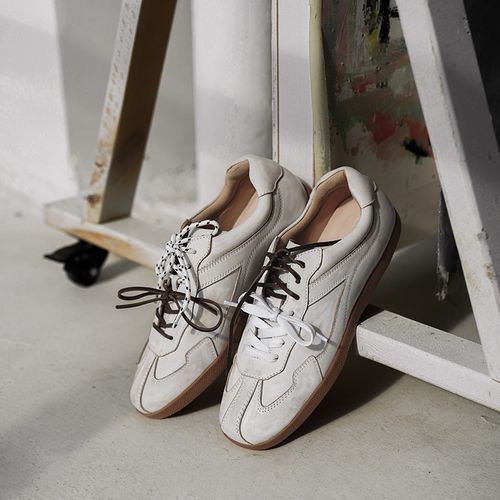 COVONTY「original」创意设计 德训鞋女小脏鞋系带休闲阿甘鸳鸯鞋主图