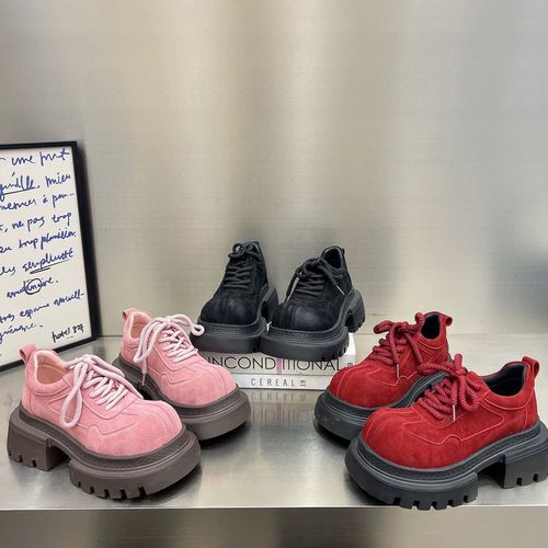 广州欧货【梦幻西游】春尖头6cm小个子复古英伦厚底洋气乐福鞋808-2主图