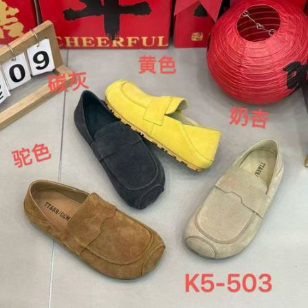 K5-503新款春季真皮软底复古百搭休闲女款英伦乐福单鞋