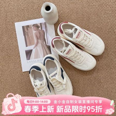 IMFLY金小金自制女装 休闲鞋DYX387早春韩版撞色系带运动休闲鞋