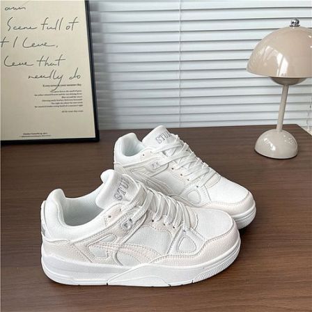 易少年 原创小众白色板鞋女ins潮2026春季新款百搭休闲帆布小白鞋