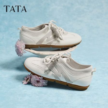 TATA他她2026春新款复古阿甘鞋女休闲百搭平底运动德训鞋CLV01AM6