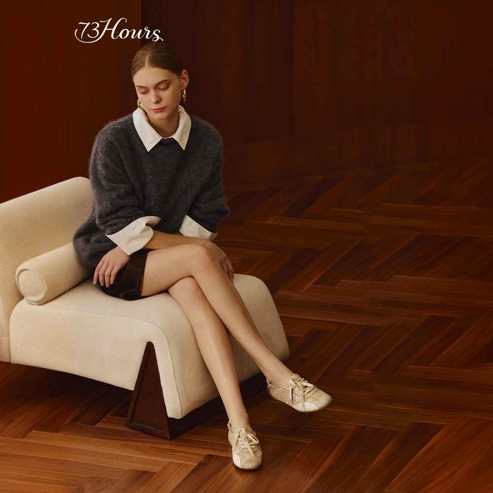 【达人】73hours女鞋假期富人芭蕾德训鞋女透气运动休闲板鞋主图