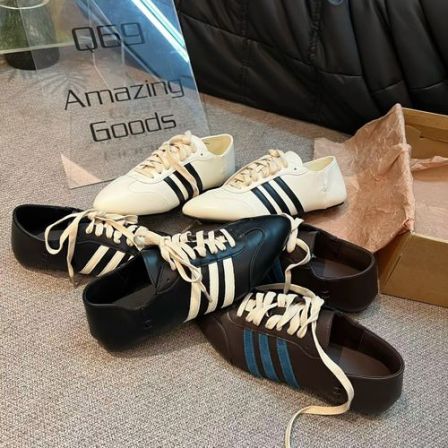 广州欧货【中古世纪】早春圆头3cm系带洋气德训松糕鞋5888-1