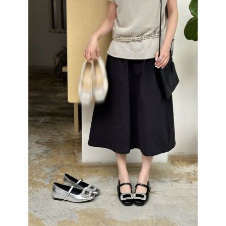 杜米亚水钻方扣玛丽珍鞋复古方头粗跟单鞋D907612-2