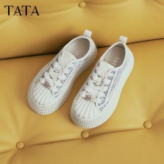 TATA他她2026春新款商场同款时尚休闲厚底板鞋百搭女鞋子GZC01AM6主图