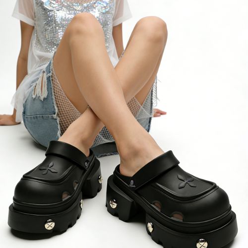 2026新款厚底凉鞋女夏外穿绝美不累脚时尚网红防滑包头洞洞鞋主图