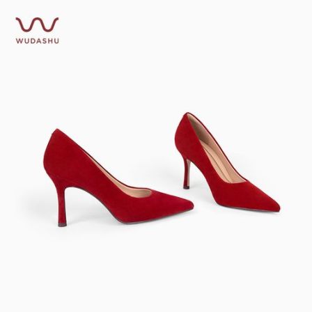 吴大叔红云鞋性感气质尖头黑色浅口高跟鞋女通勤单鞋A11B1G1039A