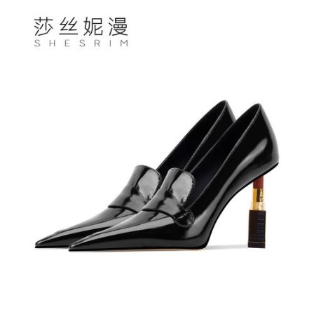 469-2025新款口红跟尖头高跟鞋红色高跟鞋气质百搭高跟鞋秋季时尚