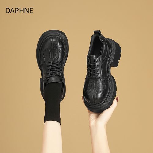 达芙妮增高乐福鞋女2026春季新款厚底休闲德比鞋女时尚百搭小皮鞋主图