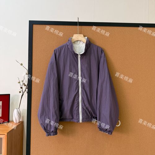 喜樂  2026锦棉立领相色两面穿外套春季新款时尚百搭休闲简约女士主图