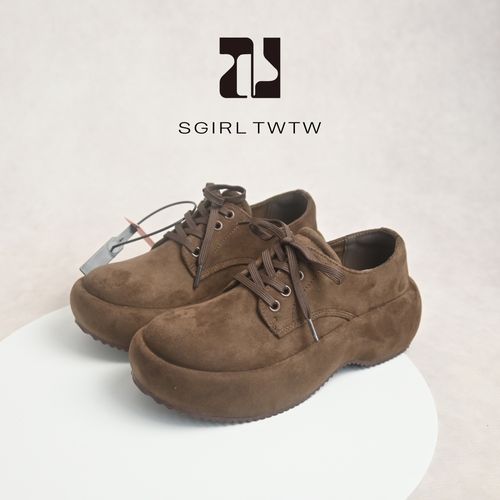 SGIRL TWTW复古厚底勃肯鞋2025新款户外百搭反绒布大头面包鞋女单主图
