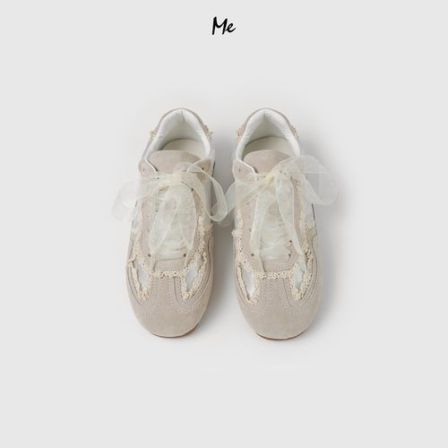 ME【芭莎德训鞋】重磅牛反绒真皮拼接刺绣百搭时尚休闲鞋子MEHS0422