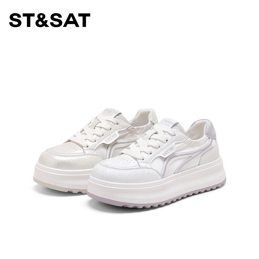 星期六休闲鞋2026春季新款时尚流行板鞋通勤百搭小白鞋主图