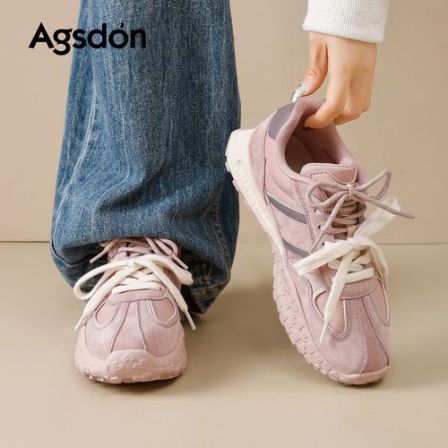 【奥古狮登】多巴胺德训鞋女2026新款春季厚底休闲鞋B161237AA