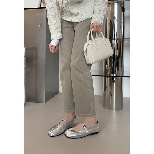 杜米亚平底分趾方头简约单鞋W82192-18主图