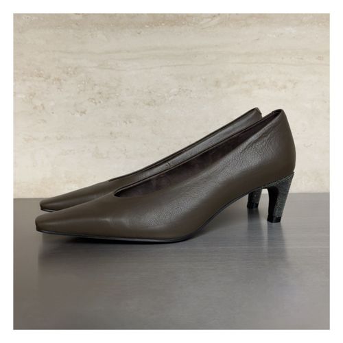 瑞瑞ANNYRUI |  时尚百搭高级进口胎牛皮细跟小方头浅口高跟单鞋主图