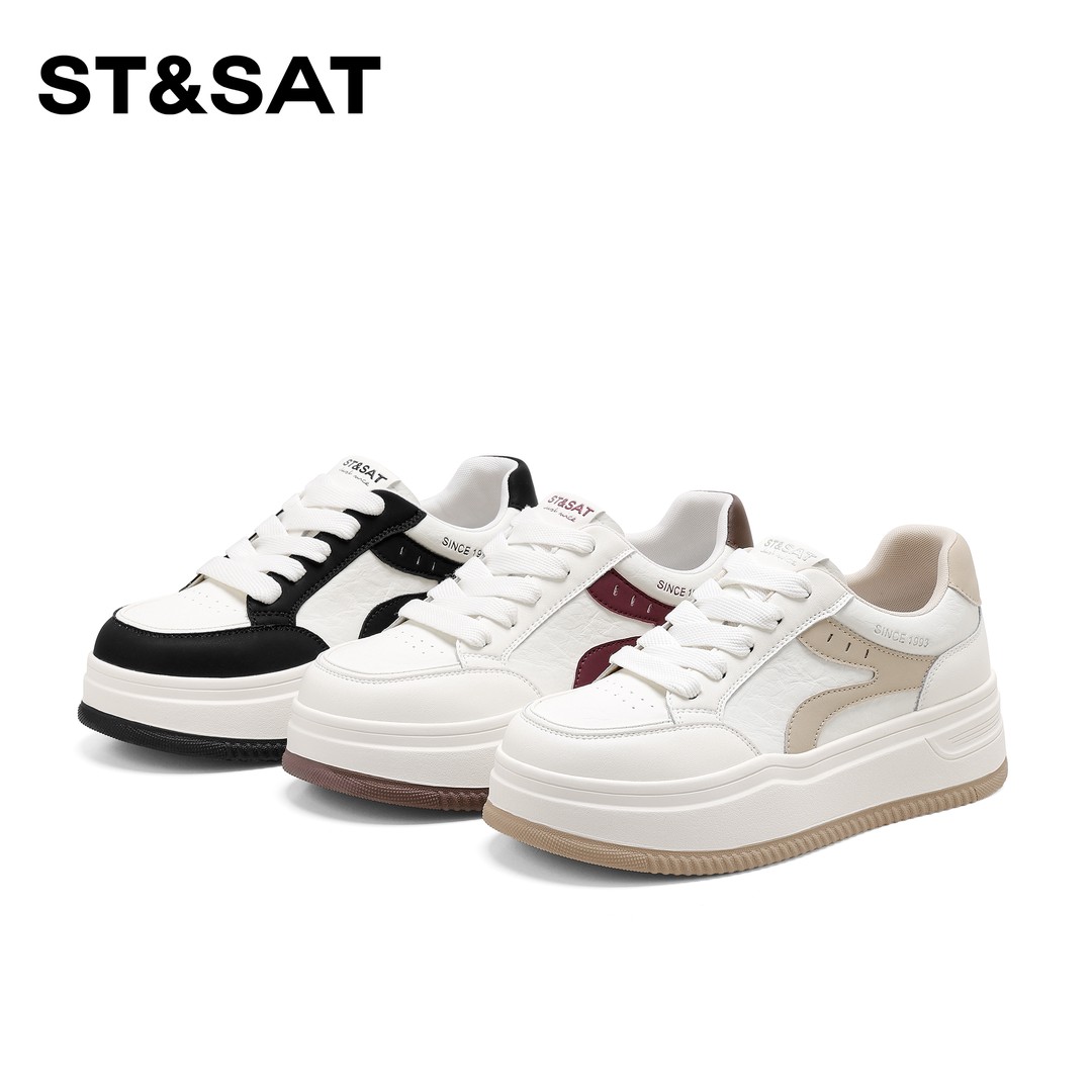 星期六休闲鞋2026春季新款时尚流行板鞋通勤百搭小白鞋主图