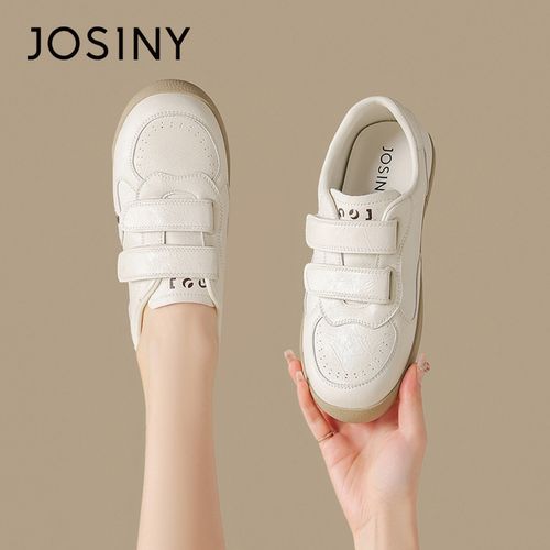 卓诗尼经典魔术贴小白鞋女春季新款韩版百搭厚底显脚小运动板鞋主图