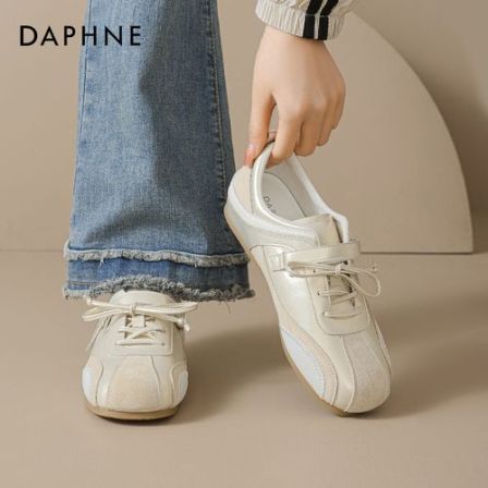 达芙妮德训鞋女2026新款春季厚底芭蕾阿甘休闲百搭运动小白板鞋子